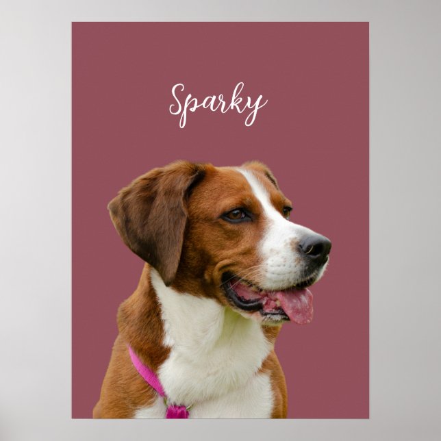 Poster Minimalist Dog Portrait Wall Art (Devant)