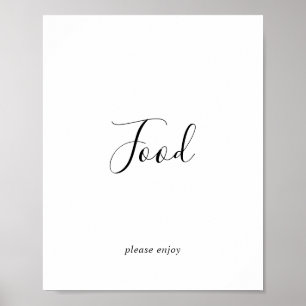 Poster Minimalist Food Table Sign