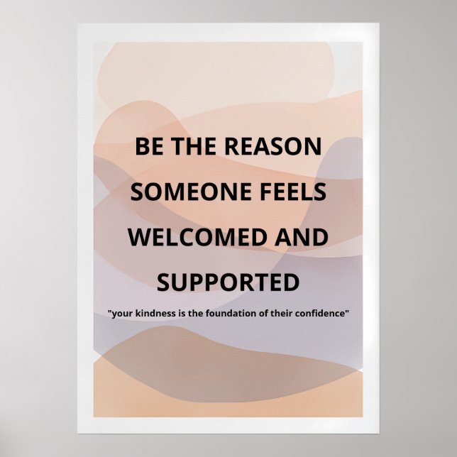 Poster Minimalist Motivational Wall Art Print/Inspiration (Devant)