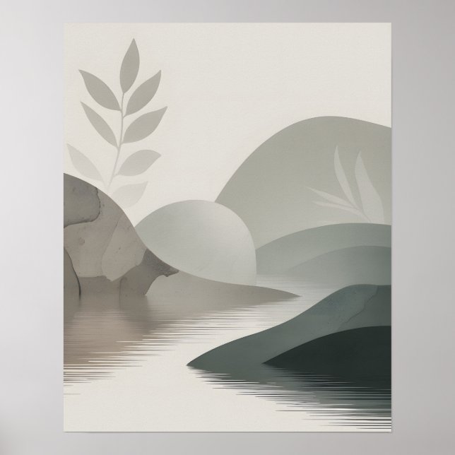 Poster Minimalist River (Devant)