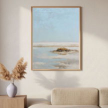 Minimalist Salt Flat Abstract Landscape Art