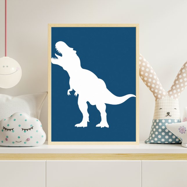 Poster Minimalist T-Rex Dinosaur Silhouette Nursery Wall (Créateur téléchargé)