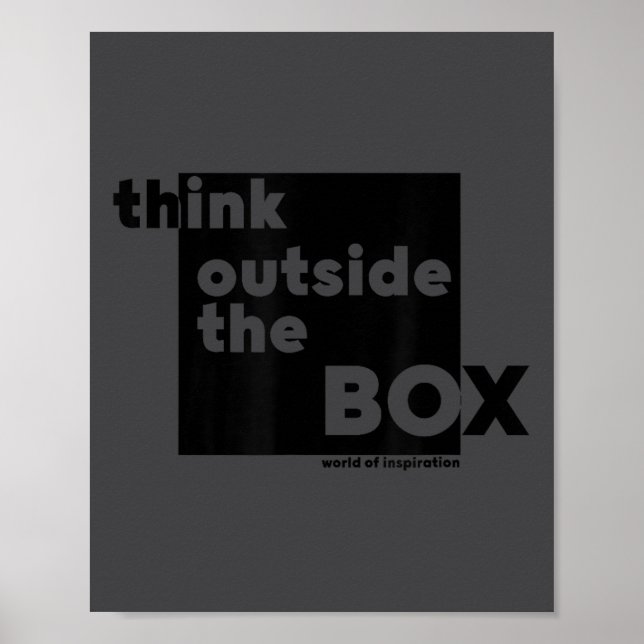 Poster Minimalist Think Outside The Box  (Devant)