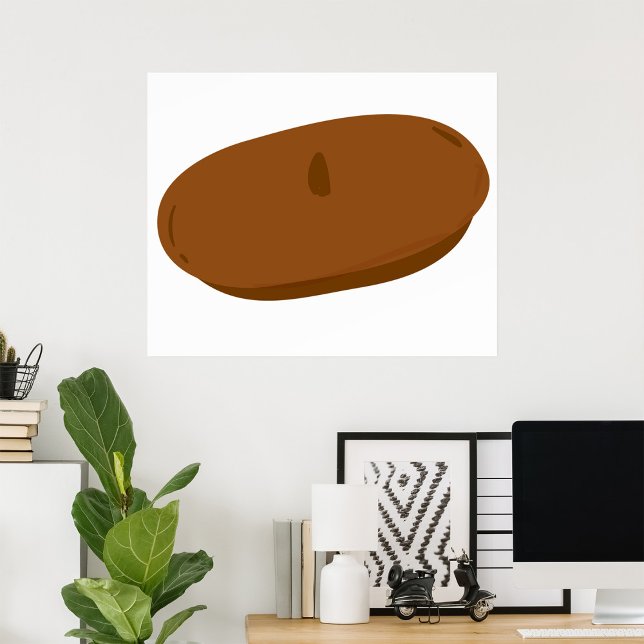 Poster Minimaliste Brown Beret Casquette français (Créateur téléchargé)