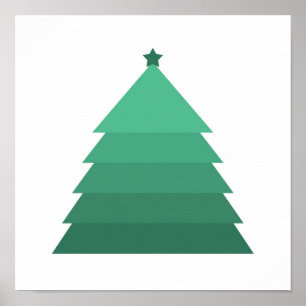 Poster minimaliste de l'arbre de Noël