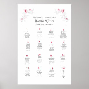 Poster minimaliste des sièges de Mariage Graphique