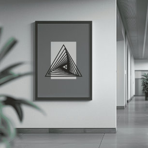 Poster Minimaliste des triangles infini