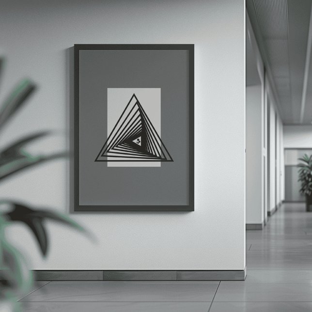Poster Minimaliste des triangles infini (Créateur téléchargé)