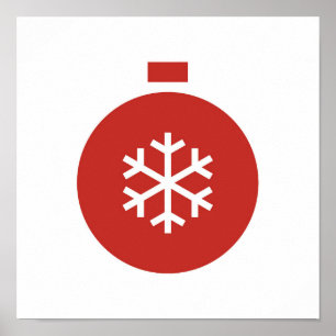 Poster minimaliste du bal de Noël