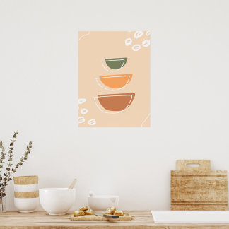 Poster minimaliste du mur de bois de ton de la Ter