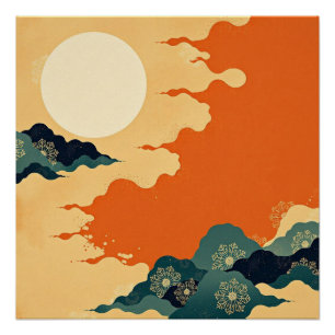 Poster Minimaliste du ton de la Terre Japandi Zen Vibes