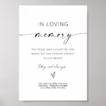 Minimaliste en mémoire d'amour Signer pour Mariage