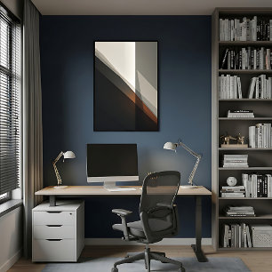 Poster Minimaliste Géométrique Abstraite Rouille