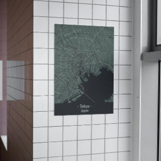 Poster minimaliste gris de Tokyo City
