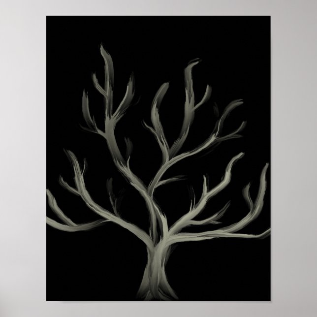 Poster minimaliste moderne Abstrait Arbre murale (Devant)