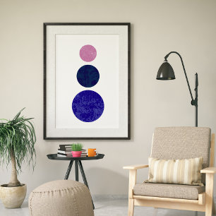 Poster minimaliste moderne Abstrait Art Circles
