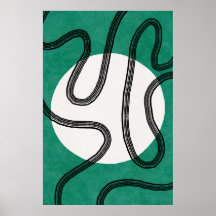 Poster minimaliste moderne Abstrait Line Art