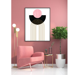 Poster Minimaliste Moderne Boho Milieu du Siècle Contempo
