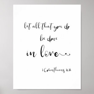 Poster Minimaliste moderne de Corinthiens d'écriture