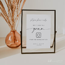 Minimaliste Pour Le Signe Gram | Hashtag Mariage