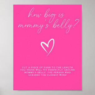 Poster Minimaliste rose - quelle est la taille du ventre