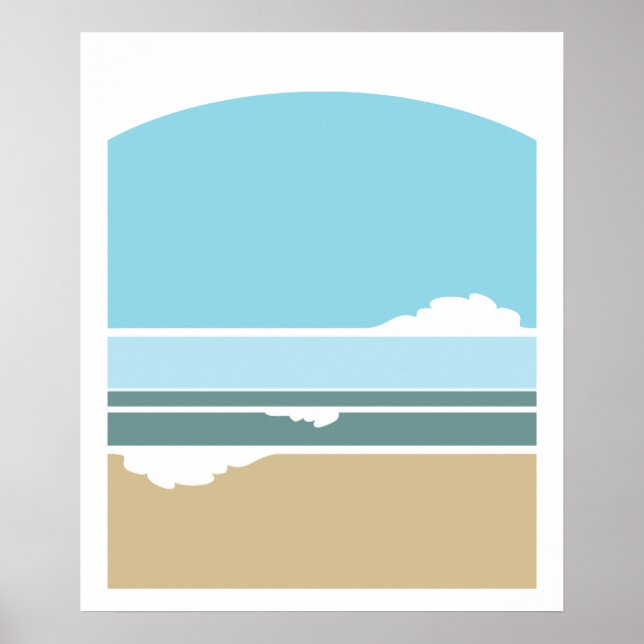 poster minimaliste surf et Sky (Devant)