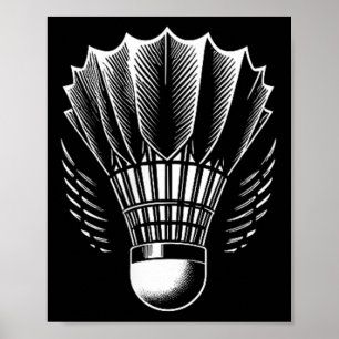 Poster Minimaliste Volant de badminton Badminton Lover