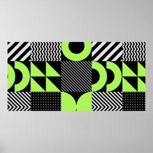 Poster Minimalistic geometric seamless pattern in Scandin