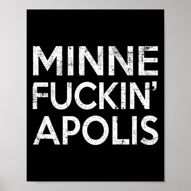 Poster Minnealis Minnesota Funny Rude Retro Gag Gift  (Devant)