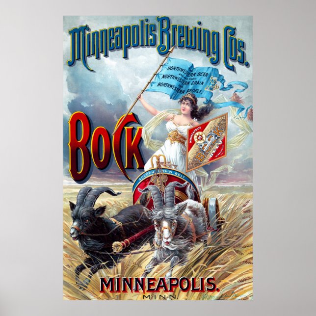Poster Minneapolis Brewing Cos. Bock Beer (Devant)