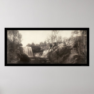 Poster Minnehaha tombe la photo 1906 de manganèse