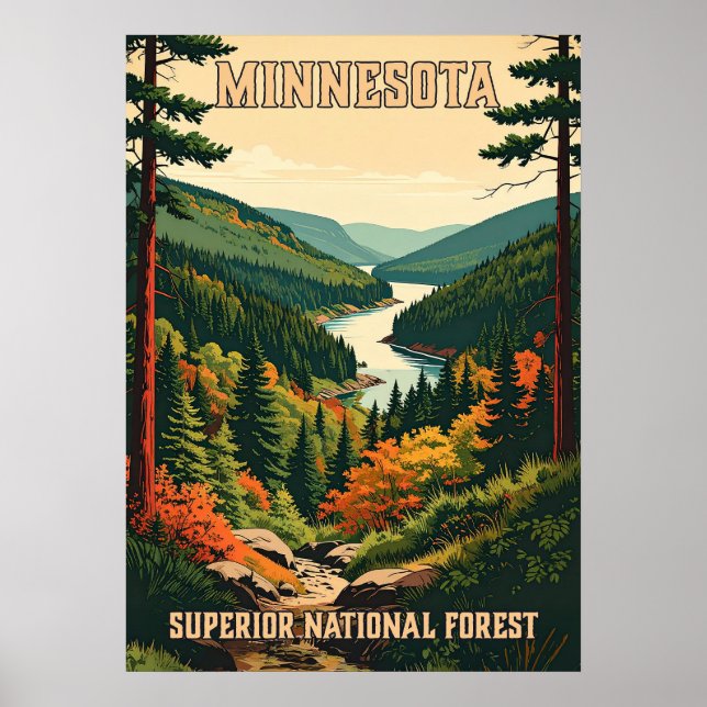 Poster Minnesota Forêt nationale supérieure V01 (Devant)