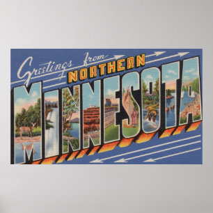 Poster Minnesota (Nord) - Scènes de grandes lettres