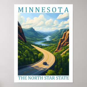 Poster Minnesota the North Star State USA Travel Place
