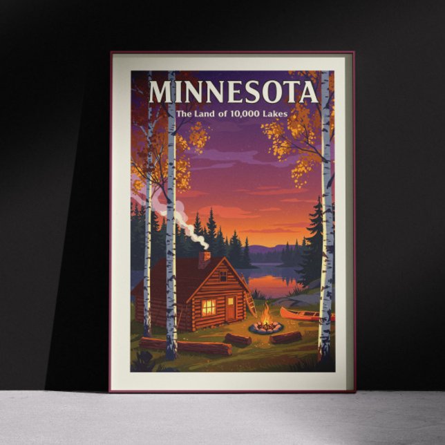 Poster Minnesota vintage (Créateur téléchargé)