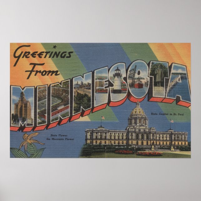 Poster MinnesotaScènes de grandes lettresMinnesota (Devant)
