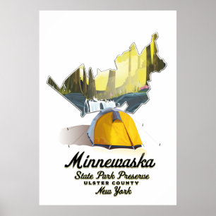 Poster Minnewaska State Park New York Travel poster.