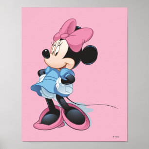 Poster Minnie bleue Mains sur les hanches