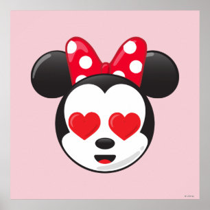 Poster Minnie branchée   Emoji en amour