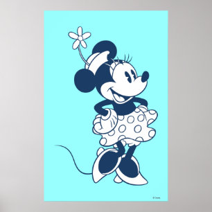 Poster Minnie classique   Couleur bleue