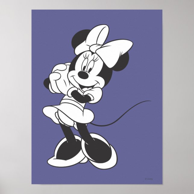 Poster Minnie classique | Noir et blanc (Devant)