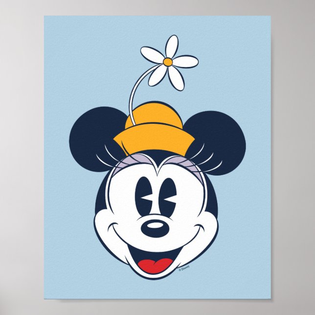 Poster Minnie | Fun Flower Casquette (Devant)