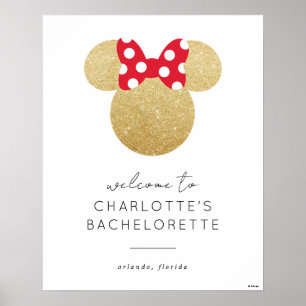 Poster Minnie Mouse   Bienvenue à la Bachelorette rouge e
