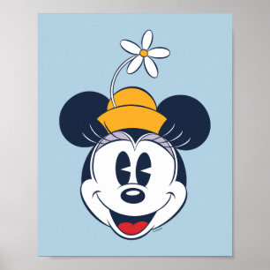 Poster Minnie Mouse Chapeau Fleur Amusant