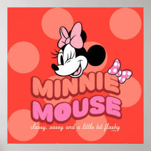 Poster Minnie Mouse Élégante, Chic et Flashy