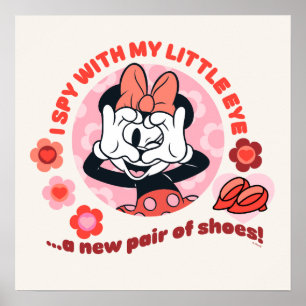 Poster Minnie Mouse Je vois avec mon petit œil…
