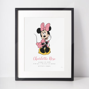 Poster Minnie Mouse Statistiques de naissance