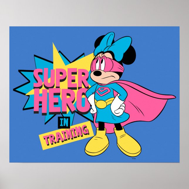 Poster Minnie Mouse | Super héros en formation (Devant)