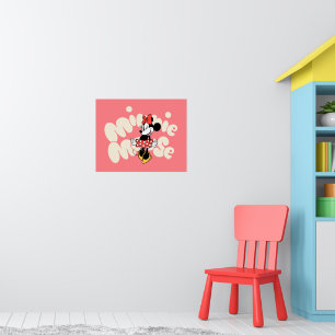 Poster Minnie Mouse Tourbillon à pois de style