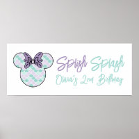 Minnie Mouse | Turquoise et mauve sirène Anniversa